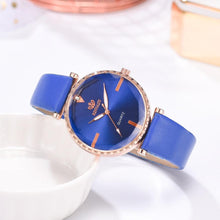 Load image into Gallery viewer, Elegant Style Fashion Womens Watch Luxury Leather Band Analog Quartz Wrist Watch Women Dress Leather Band Thin Minimalist Casual Simple Dress Analog Quartz Wristwatch
