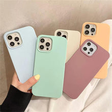 Load image into Gallery viewer, Elegant Style Solid Color Silicone Phone Cases For iPhone 13 14 Pro Max Classic Simple Case For iPhone 13 Pro Cover Slim Fit Silicone Back Cover For iPhone
