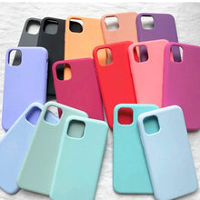 Load image into Gallery viewer, Elegant Style Solid Color Silicone Phone Cases For iPhone 13 14 Pro Max Classic Simple Case For iPhone 13 Pro Cover Slim Fit Silicone Back Cover For iPhone
