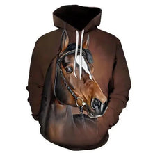 Load image into Gallery viewer, Elegant Sweaty Hoodie Popular Men's And Women's Sweatshirt Highest Value Animal 3D Printing Fashion Pullover Full Size  3D Horse Graphics Print Hoodie for Men Streetwear Casual Fashion Sweatshirt
