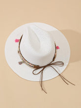 Load image into Gallery viewer, Elegant Tassel Beach Hats For Women Women's Bucket Sun Hat Max Sun Protection Holiday Hats Ladies Sun Hat Summer Straw Hats UV Protection Foldable Travel One Size Hat Modern Summer Fedoras For Party

