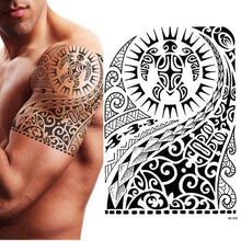 Load image into Gallery viewer, Elegant Temporary Waterproof Tattoos Big Tribal Sticker Black Large Body Art Makeup Fake Tattoo For Mens Womens
