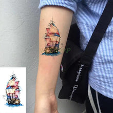 Load image into Gallery viewer, Elegant Waterproof Tattoo Sticker Sun Moon Fake Tatto Fashion Moon Temporary Fun Sun Wave Magic Tatoos For Womens Mens
