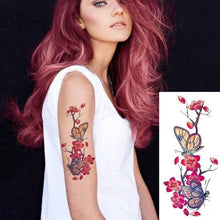 Load image into Gallery viewer, Elegant Waterproof Temporary Butterfly Sticker Tattoo Fake  Halloween Party Tattoo For Woman Girls
