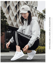 Load image into Gallery viewer, Elegant White Leather Mans Womens Sneakers Summer Lace-Up Trainers Gym Tennis Running Breathable High Quality Sport Women Mesh Wokrout Casual Slip On Flats Sneakers
