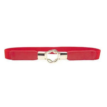 Load image into Gallery viewer, Elegant Wide Fabric Strap  Silver Metal Buckle Belts For Women Trendy Women's Fashion Stretchable Classic Color Belts
