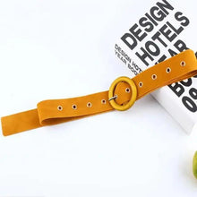Load image into Gallery viewer, Elegant Wide Fabric Strap  Silver Metal Buckle Belts For Women Trendy Women's Fashion Stretchable Classic Color Belts
