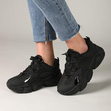 Load image into Gallery viewer, Elegant Women's Sneakers Lace Up Thick Platform Casual Shoes Leather Comfortable Walking Footwear Fashion New Lightweight Casual Everyday Walking Fashion Sneakers
