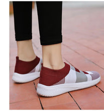 Load image into Gallery viewer, Elegant Women Shoes Espadrilles Knitted Sneakers Women New Flat Shoes Mix Color Casual Walking Shoes Slip-on Sock Shoe Lady Girls Running Shoes Mesh Air Mesh Womens Espadrilles
