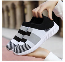 Load image into Gallery viewer, Elegant Women Shoes Espadrilles Knitted Sneakers Women New Flat Shoes Mix Color Casual Walking Shoes Slip-on Sock Shoe Lady Girls Running Shoes Mesh Air Mesh Womens Espadrilles
