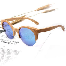 Load image into Gallery viewer, Elegant Wooden Design Classic Sunglasses Design Stylish Popular Wooden Sunglasses For Men &amp; Women  Round Bamboo Glasses Mirror Sun Glasses Retro Glasses

