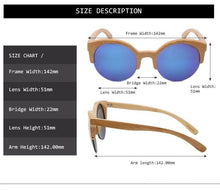 Load image into Gallery viewer, Elegant Wooden Design Classic Sunglasses Design Stylish Popular Wooden Sunglasses For Men &amp; Women  Round Bamboo Glasses Mirror Sun Glasses Retro Glasses
