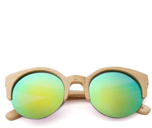 Load image into Gallery viewer, Elegant Wooden Design Classic Sunglasses Design Stylish Popular Wooden Sunglasses For Men &amp; Women  Round Bamboo Glasses Mirror Sun Glasses Retro Glasses
