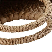 Load image into Gallery viewer, Elehant Women's Woven Wicker Straw Half Round Bag Trendy Large Capacity Female Casual Travel Bag
