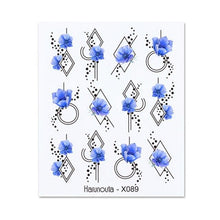 Load image into Gallery viewer, Embossed Nails Sticker 3D Flower Leaves Slider Water Transfer Nail Decals for Nail Art Transfer Sticker  3D Wave Design Decoration for Women Girls Art Stickers Decal Decoration Metallic Curve Strip Line Nail Decor
