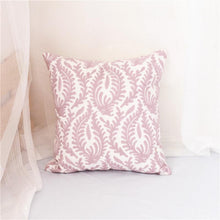 Load image into Gallery viewer, Embroidered Geometric Pillow Cover 100% Cotton Woolen Cushion Cover Modern Nordic Style Pink Blue Pillow Cover For Home Decor Embroidery Cushion Cover Decorative Throw Pillow Cover Geometric Invisible Pillow Cover for Living Room 45X45CM

