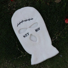 Load image into Gallery viewer, Embroidery Three-hole Balaclava Knit Hat Army Tactical CS Winter Ski Riding Mask Beanie Prom Party Mask Warm Mask Three 3 Hole Balaclava Knit Hat Ski Mask 3-Hole Knit Hat Full Face Cover Balaclava Hats Funny Party Embroidery Beanies Caps
