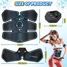 Load image into Gallery viewer, EMS Muscle Stimulator LCD Screen USB Rechargeable Portable Trainer
