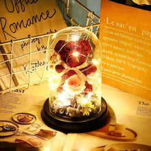 Load image into Gallery viewer, Enchanted Red Rose Teddy Bear In Glass Dome With LED Light - Best Wedding Decoration Birthday Valentine's Day Gift
