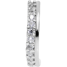 Load image into Gallery viewer, 20G Clear CZ Gem Sleek Seamless Circular Ring
