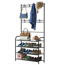 Load image into Gallery viewer, Entryway Coat Hat Rack Shoe Storage Shelf
