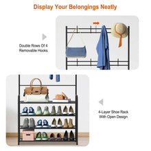Load image into Gallery viewer, Entryway Coat Hat Rack Shoe Storage Shelf
