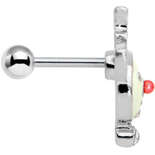 Load image into Gallery viewer, 16G 1/4 Clear Red Gem Reindeer Tragus Cartilage Earring
