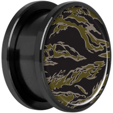 Load image into Gallery viewer, Tiger Camo Print Black Anodized Screw Fit Plug Set 18mm
