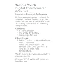 Load image into Gallery viewer, Equate Temple Touch 6-Second Digital Thermometer
