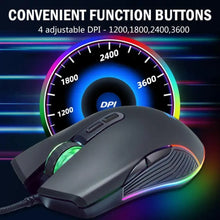 Load image into Gallery viewer, Ergonomic Design Wired RGB Professional Gaming Mouse Optical Gamer Mice Adjustable DPI Mouse With Backlight For Computer
