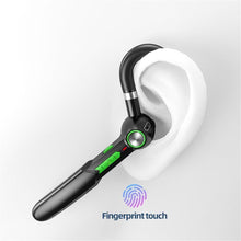 Load image into Gallery viewer, Ergonomic Single Lightweight Bluetooth Earphones Handsfree Wireless Headphones Business Driving Headset Outdoor Sports Volume Control Earphone Fingerprint Design Over Ear Earphone

