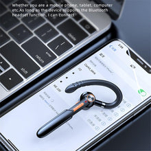Load image into Gallery viewer, Ergonomic Single Lightweight Bluetooth Earphones Handsfree Wireless Headphones Business Driving Headset Outdoor Sports Volume Control Earphone Fingerprint Design Over Ear Earphone
