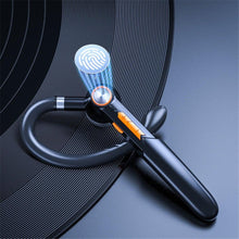 Load image into Gallery viewer, Ergonomic Single Lightweight Bluetooth Earphones Handsfree Wireless Headphones Business Driving Headset Outdoor Sports Volume Control Earphone Fingerprint Design Over Ear Earphone
