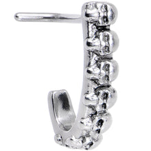 Load image into Gallery viewer, 20G Halloween Scary Skulls Faux Hoop L Shaped Nose Ring
