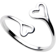 Load image into Gallery viewer, Silver Plated Heart of Hearts Toe Ring
