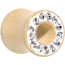 Load image into Gallery viewer, 0G Clear Gem Organic Maple Wood Saddle Plug Set
