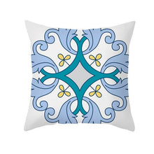 Load image into Gallery viewer, Ethnic Floral Patterns Sofa Cushion Cases Nordic Geometric Simple Blue Modern Decorative Throw Pillow Case Cushion Case For Room Bedroom Pillows Case Bohemian Decor Home Pillows 45x45CM
