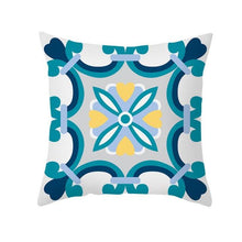 Load image into Gallery viewer, Ethnic Floral Patterns Sofa Cushion Cases Nordic Geometric Simple Blue Modern Decorative Throw Pillow Case Cushion Case For Room Bedroom Pillows Case Bohemian Decor Home Pillows 45x45CM
