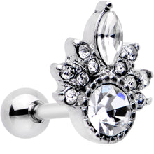 Load image into Gallery viewer, 16G 1/4 Clear Gem Cocktail Party Tragus Cartilage Earring
