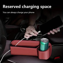 Load image into Gallery viewer, Expandable Car Seat Gap Organizer with Cup &amp; Phone Holder
