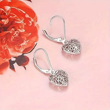 Load image into Gallery viewer, Exquisite Hollow Heart-Shaped Hoop Earrings
