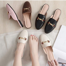 Load image into Gallery viewer, Exquisite Woman Slides Outdoor Platform Slippers Square Ladies Mules Slip On Comfortable Pointed Toe Womens Loafers Women's Flats Mules Loafers Shoes For Women
