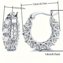 Load image into Gallery viewer, Exquisite Zirconia Hoop Earrings
