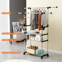 Load image into Gallery viewer, Extendable Garment Hanging Rack
