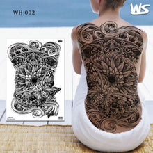Load image into Gallery viewer, Extra Large Back Temporary Lion Tatoo Sticker Waterproof Black Luxury Big Modern  Design For Mens
