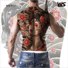 Load image into Gallery viewer, Extra Large Back Temporary Lion Tatoo Sticker Waterproof Black Luxury Big Modern  Design For Mens
