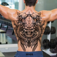 Load image into Gallery viewer, Extra Large Back Temporary Lion Tatoo Sticker Waterproof Black Luxury Big Modern  Design For Mens
