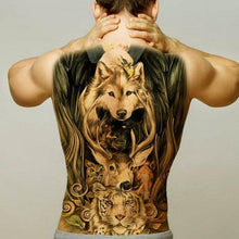 Load image into Gallery viewer, Extra Large Back Temporary Lion Tatoo Sticker Waterproof Black Luxury Big Modern  Design For Mens
