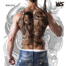 Load image into Gallery viewer, Extra Large Back Temporary Lion Tatoo Sticker Waterproof Black Luxury Big Modern  Design For Mens
