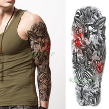 Load image into Gallery viewer, Extra Large Full Arm Leg Body Hand Waterproof Fake Tattoo Stickers Temporary Realistic Black Modern Mens Tattoo
